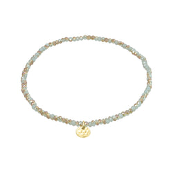 INDIE bracelet blue, gold-plated