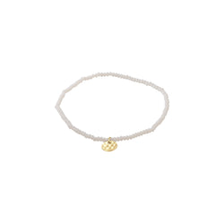 INDIE bracelet white, gold-plated