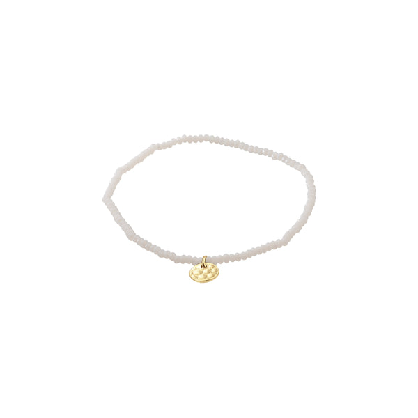 INDIE bracelet white, gold-plated