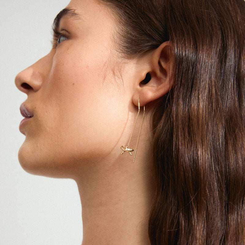 LYSANDRA chain earrings gold-plated