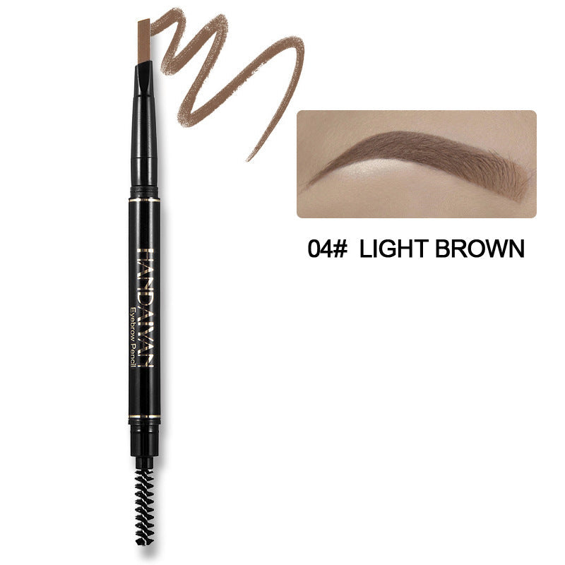 HANDAIYAN Waterproof Two-Headed Eyebrow Pencil with Brush  handaiyan 04#  