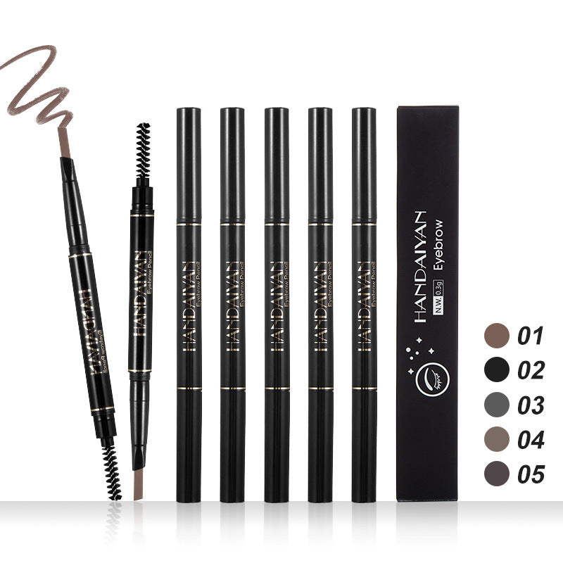 HANDAIYAN Waterproof Two-Headed Eyebrow Pencil with Brush  handaiyan   