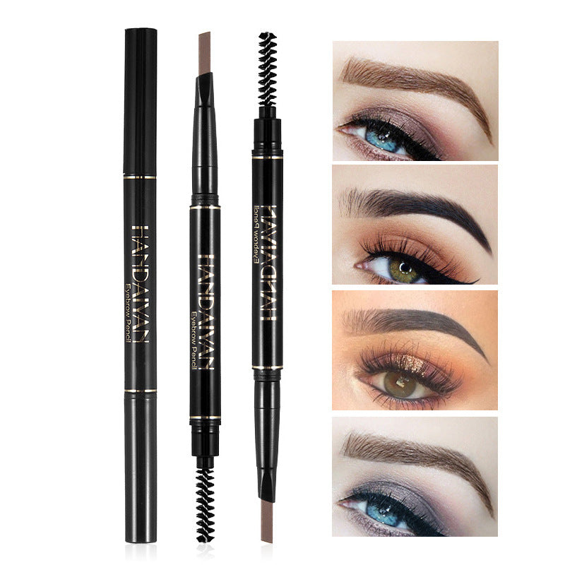 HANDAIYAN Waterproof Two-Headed Eyebrow Pencil with Brush  handaiyan   