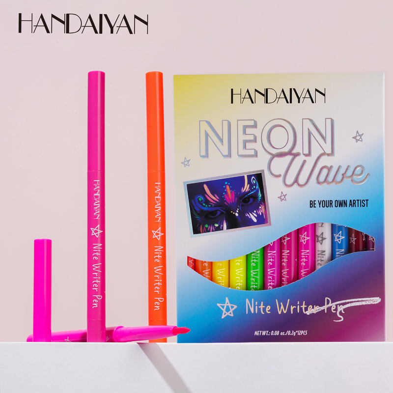 HANDAIYAN UV Fluorescent Festival 12 Colors Eyeliner Set  handaiyan   