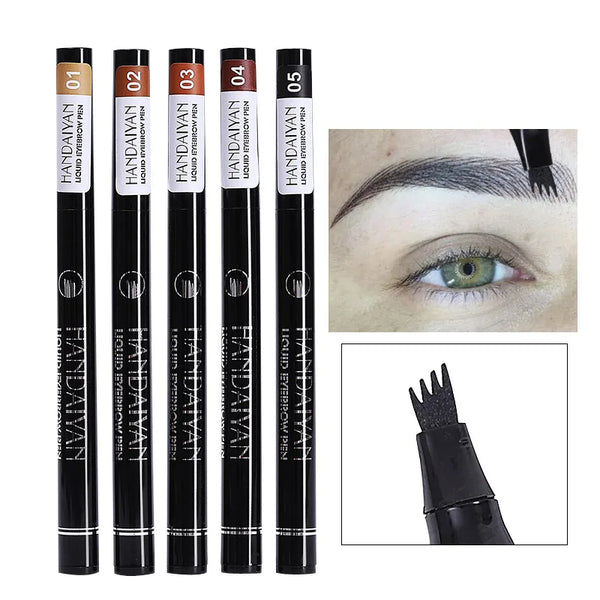 Eyebrow Pencil Four-fork Makeup Soft Liquid