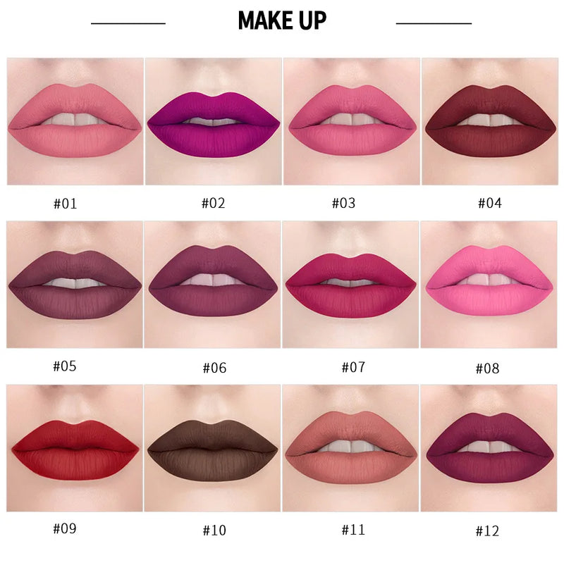 12 Color Matte Lipstick