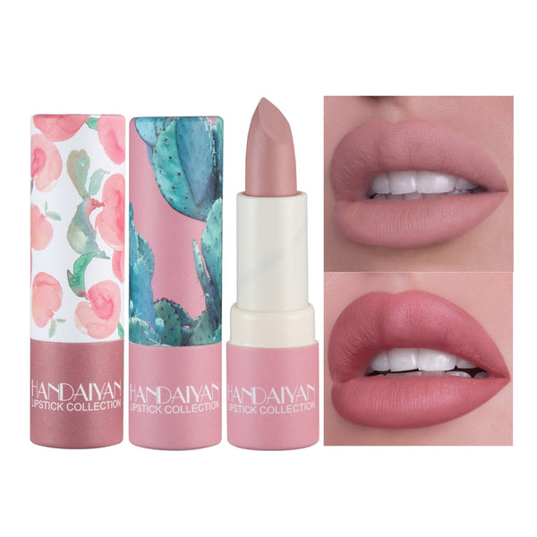 HANDAIYAN Floral Print Soft Velvet Lipstick  handaiyan   