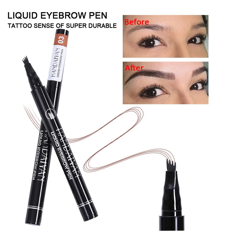 Eyebrow Pencil Four-fork Makeup Soft Liquid