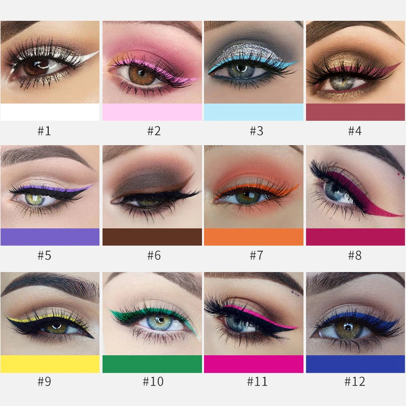 12 Colors Matte Liquid Eyeliner