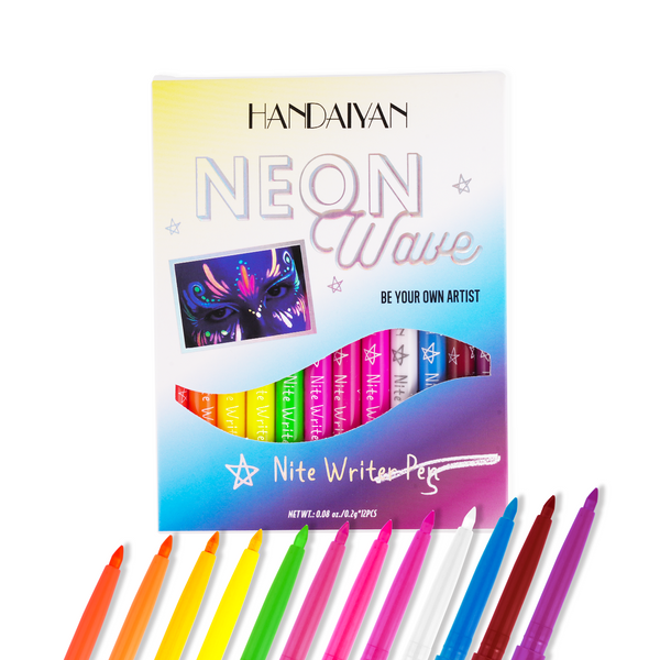 HANDAIYAN UV Fluorescent Festival 12 Colors Eyeliner Set  handaiyan 12 colors set  