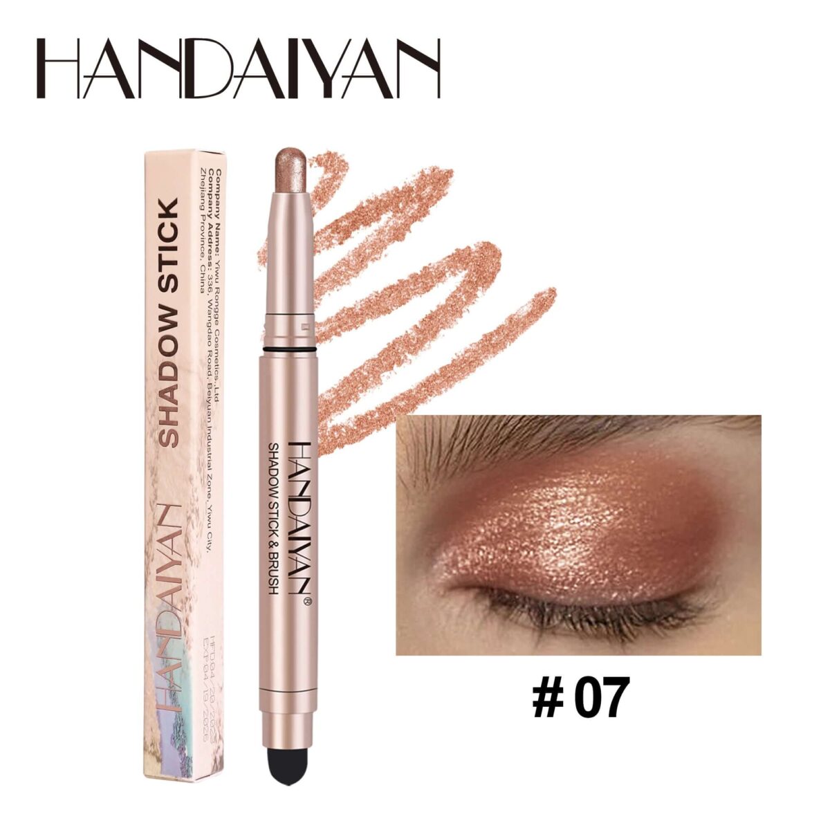HANDAIYAN 12 Colors Vegan Eye Shadow Stick  handaiyan #07