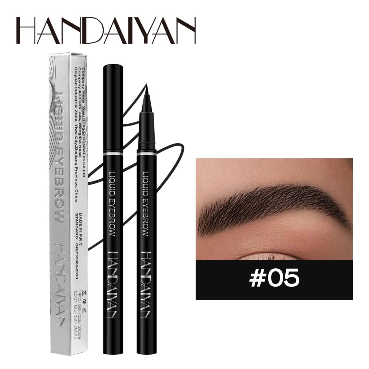 Super Thin Nib Liquid Eyebrow Pen  handaiyan 05#