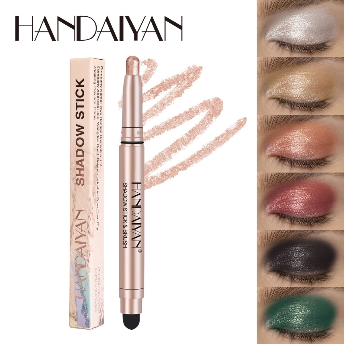 HANDAIYAN 12 Colors Vegan Eye Shadow Stick  handaiyan