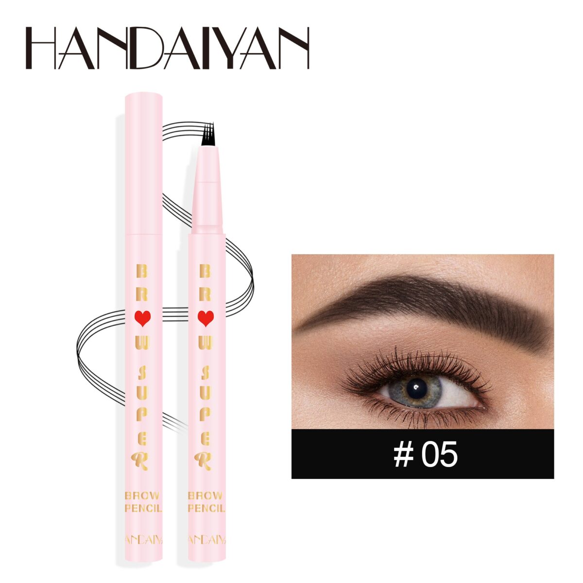 HANDAIYAN Four Fork Liquid Eyebrow Pencil  handaiyan 05#