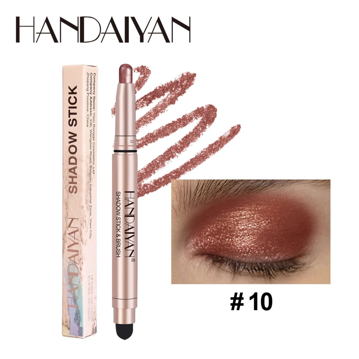 HANDAIYAN 12 Colors Vegan Eye Shadow Stick  handaiyan #10