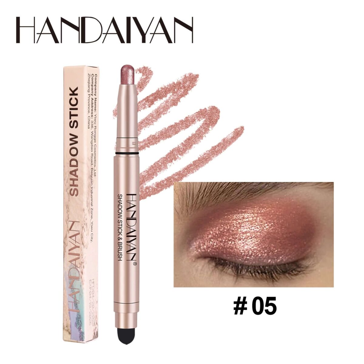 HANDAIYAN 12 Colors Vegan Eye Shadow Stick  handaiyan #05