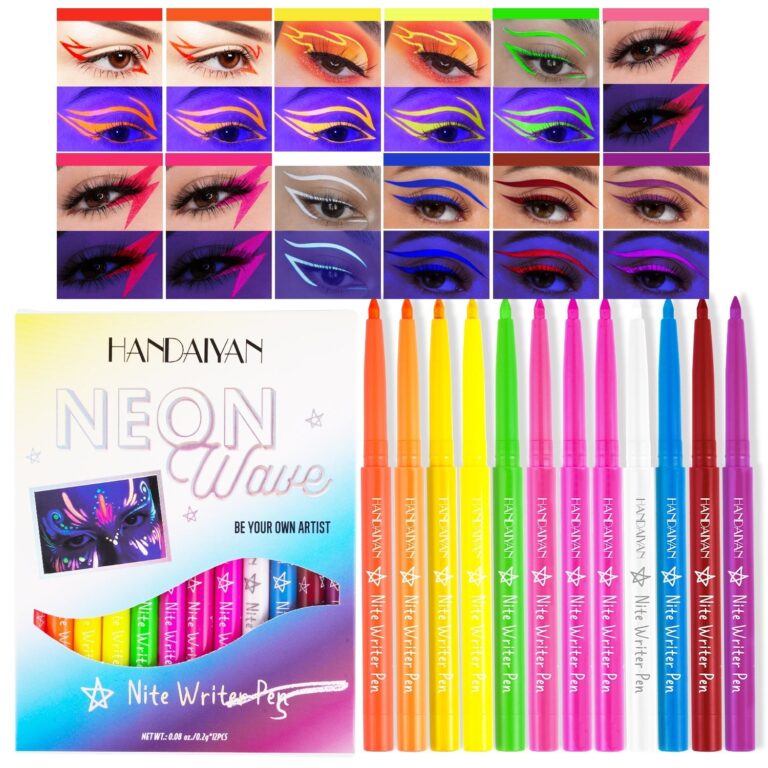 HANDAIYAN UV Fluorescent Festival 12 Colors Eyeliner Set  handaiyan
