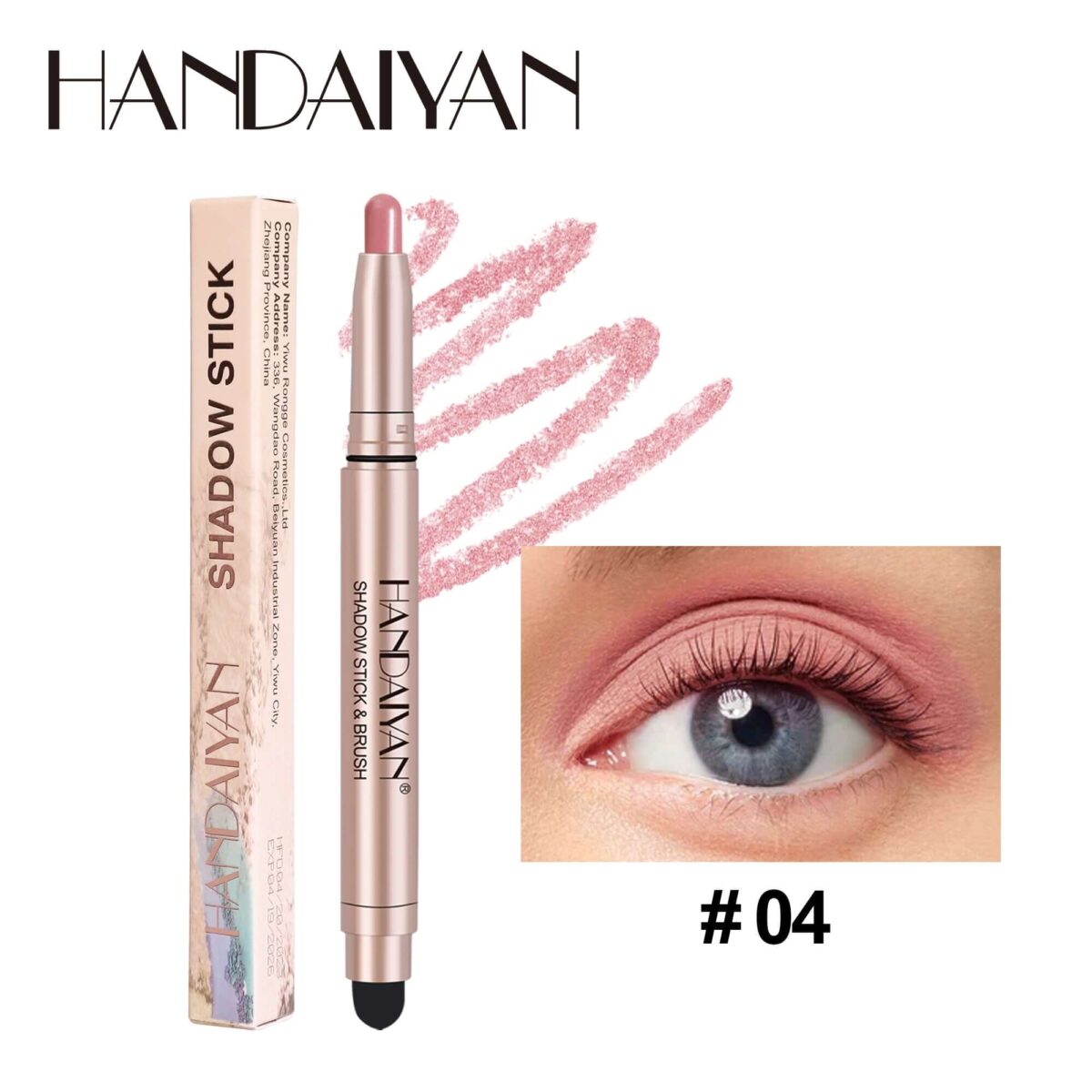 HANDAIYAN 12 Colors Vegan Eye Shadow Stick  handaiyan #04