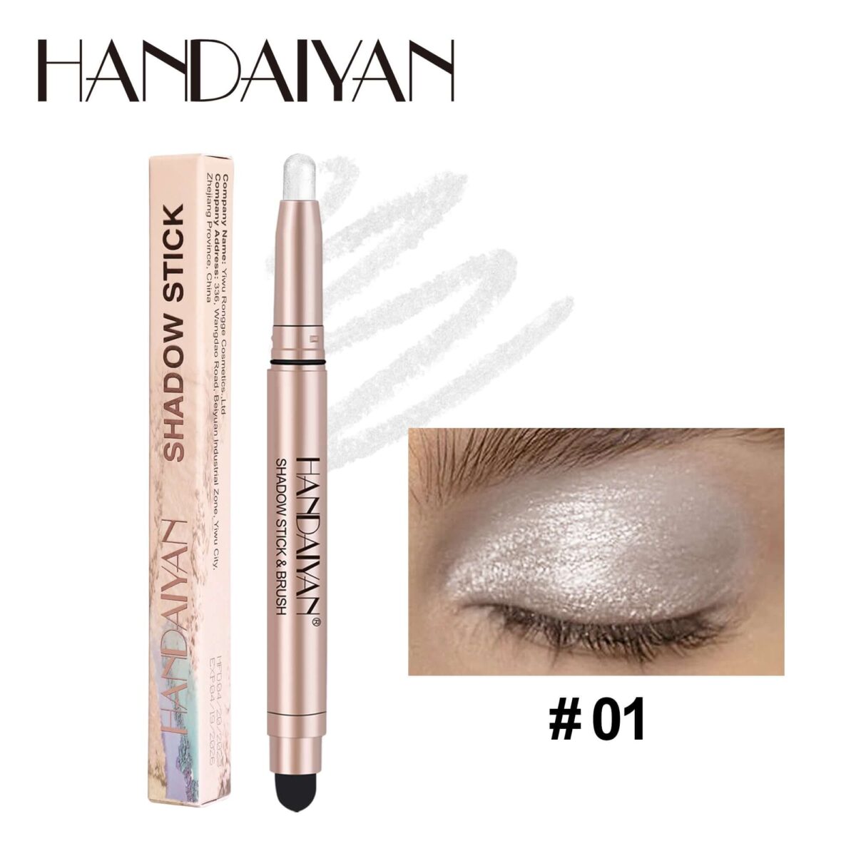 HANDAIYAN 12 Colors Vegan Eye Shadow Stick  handaiyan #01