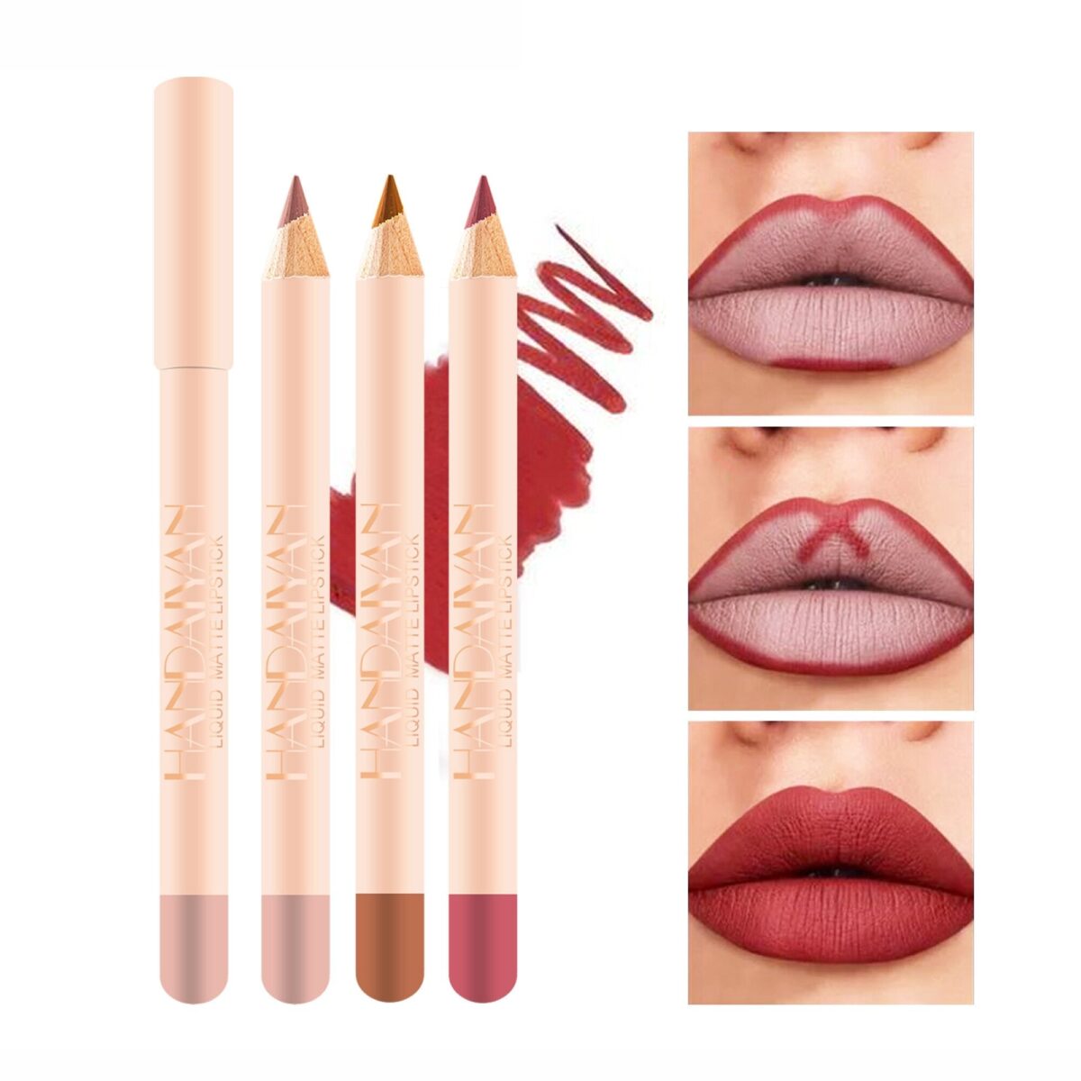 HANDAIYAN Nude Matte Lipstick and Lip Liner Set  handaiyan