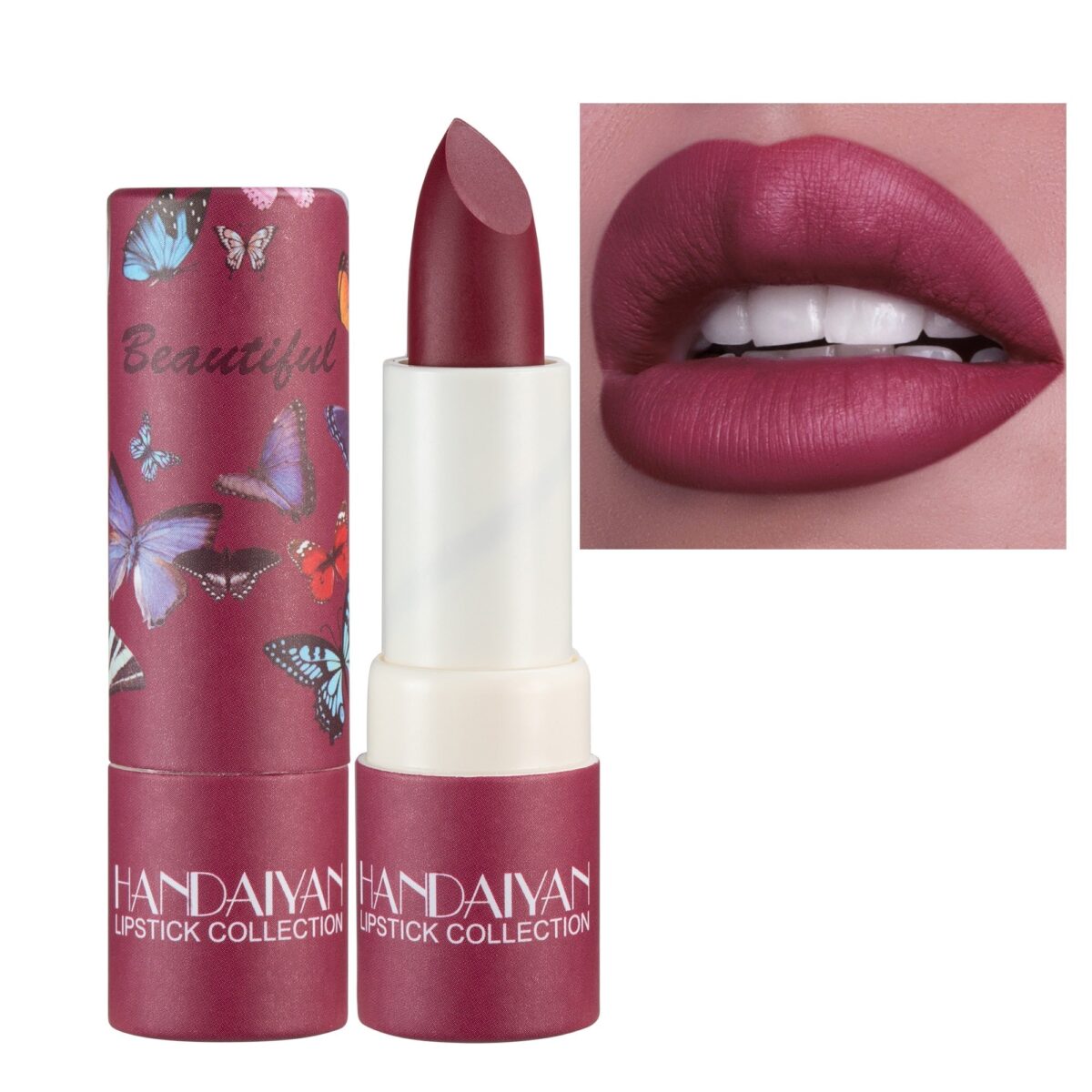 HANDAIYAN Floral Print Soft Velvet Lipstick  handaiyan 65507