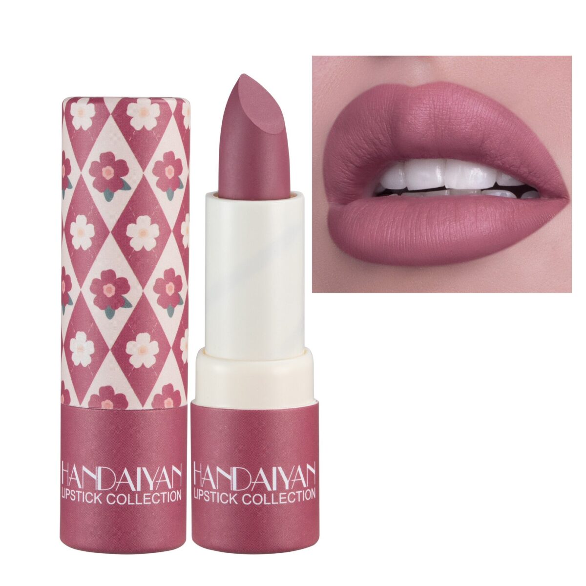 HANDAIYAN Floral Print Soft Velvet Lipstick  handaiyan 65506